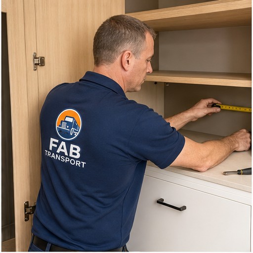 Carpentry and cabinetry by a FAB Transport technician
